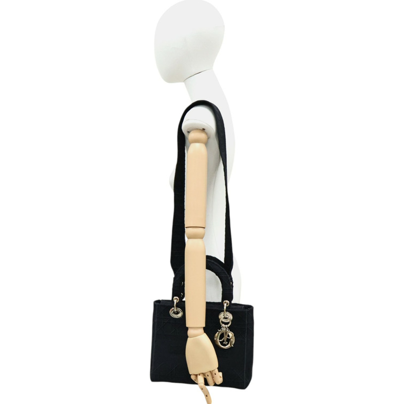 黑色帆布 Lady D_Lite 兩用包 MO565OREY【Dior 迪奧】 MO565OREY-10