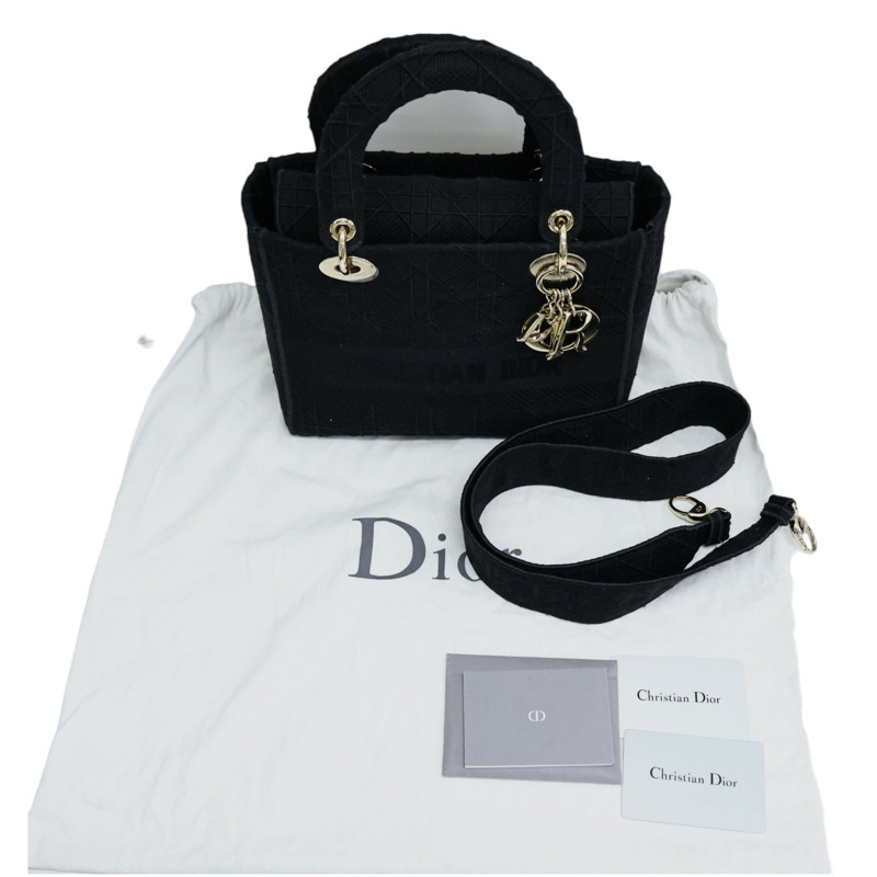 黑色帆布 Lady D_Lite 兩用包 MO565OREY【Dior 迪奧】 MO565OREY-11
