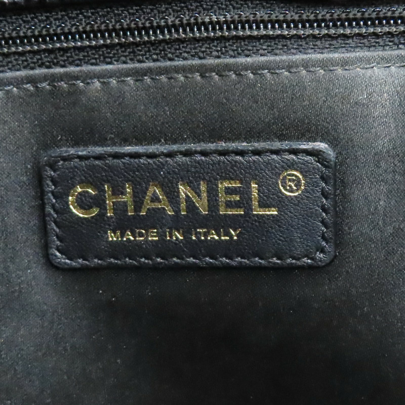 黑色 荔枝紋牛皮 GST Tote 手提包【CHANEL 香奈兒】 A50995-5