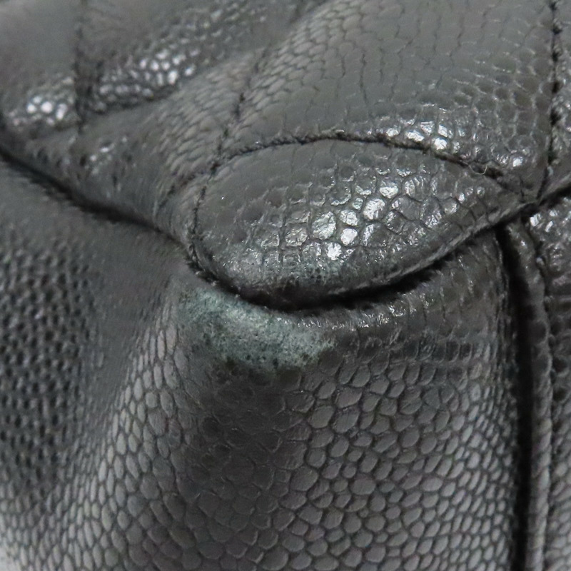 黑色 荔枝紋牛皮 GST Tote 手提包【CHANEL 香奈兒】 A50995-9