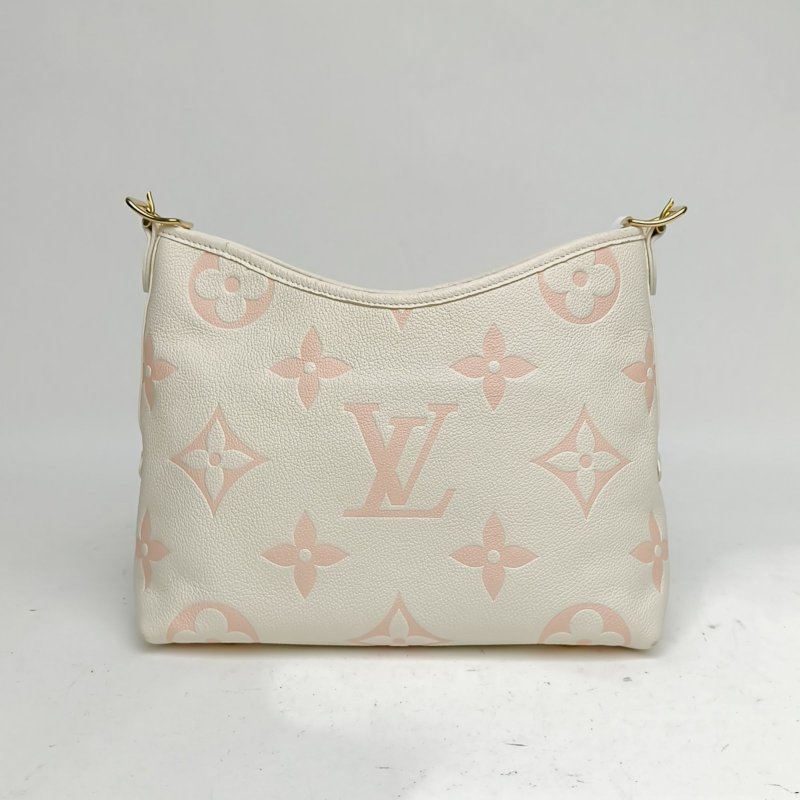 LOUIS VUITTON CARRYALL小號配子袋白色牛皮金扣晶片肩背包-2