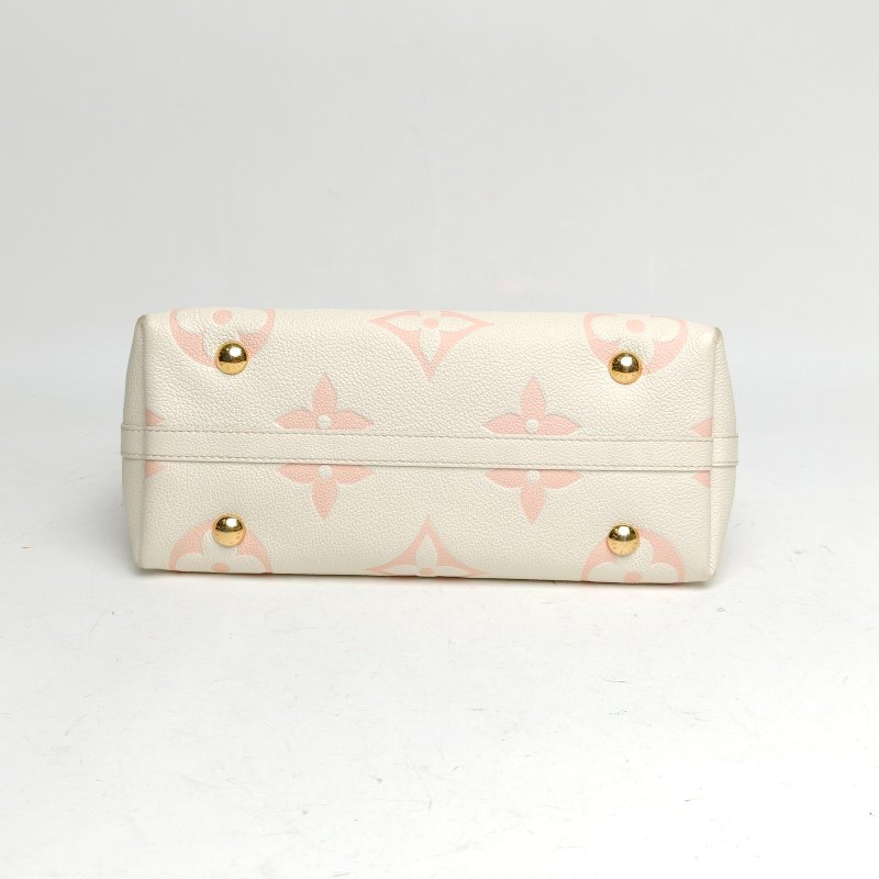 LOUIS VUITTON CARRYALL小號配子袋白色牛皮金扣晶片肩背包-4