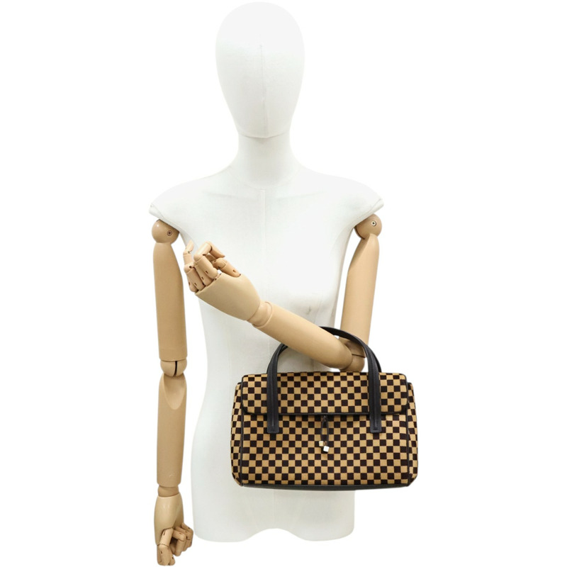 棕色 棋盤格 馬毛 Sauvage Lionne 手提包【LOUIS VUITTON LV 路易威登】 M92131-9