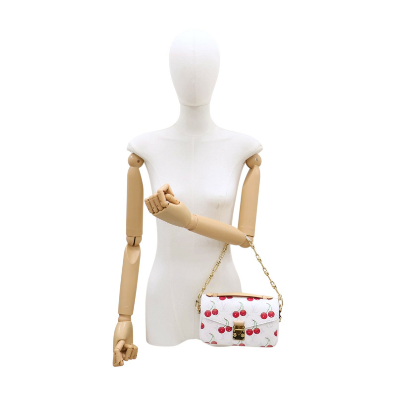 白色 原花帆布 Pochette Metis East West 兩用包 村上隆【LOUIS VUITTON LV 路易威登】 M14231-8