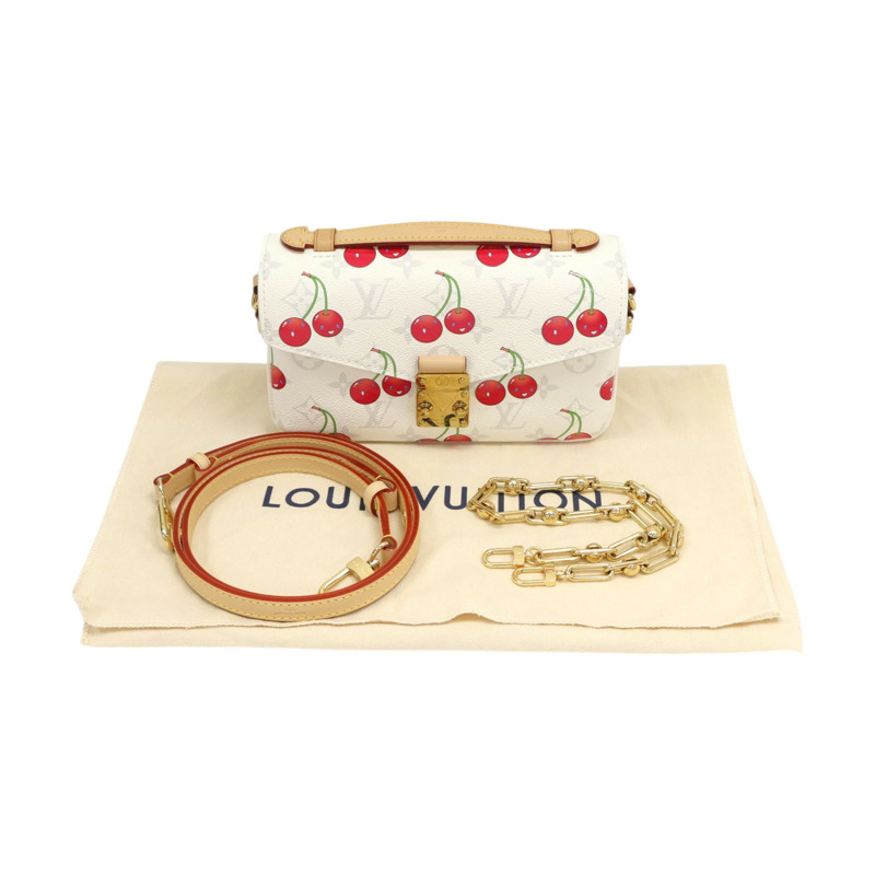 白色 原花帆布 Pochette Metis East West 兩用包 村上隆【LOUIS VUITTON LV 路易威登】 M14231-10