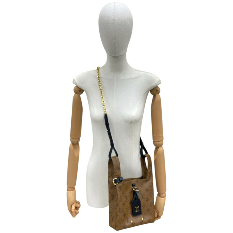棕色 原花 Reverse帆布 Atlantis BB 肩背包【LOUIS VUITTON LV 路易威登】 M46816-5