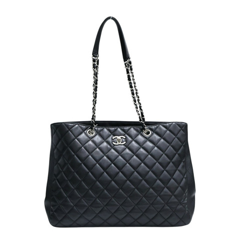 黑色羊皮 GST Tote 鍊帶 肩背包 A91046【CHANEL 香奈兒】 A91046
