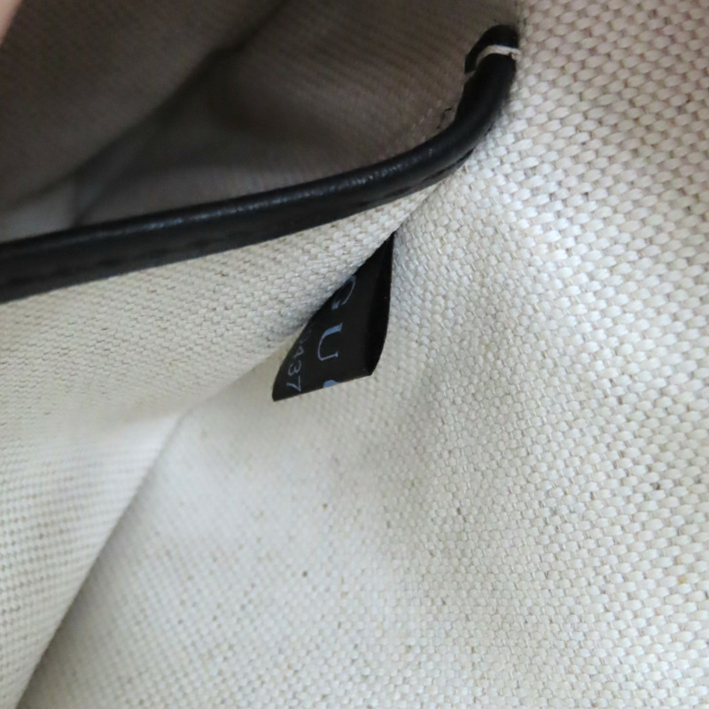 棕/黑色 牛皮 GG Supreme帆布 Horsebit 1955 肩背包【GUCCI 古馳】 815178-8