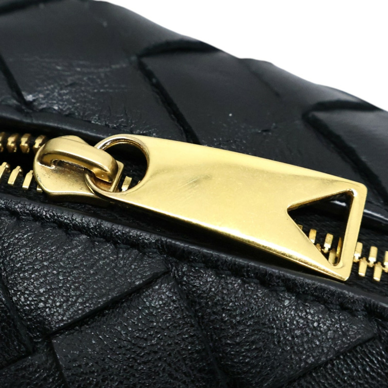 黑色 編織羊皮 Mini Loop Camera 肩背包【BOTTEGA VENETA BV 寶緹嘉】 723547-7