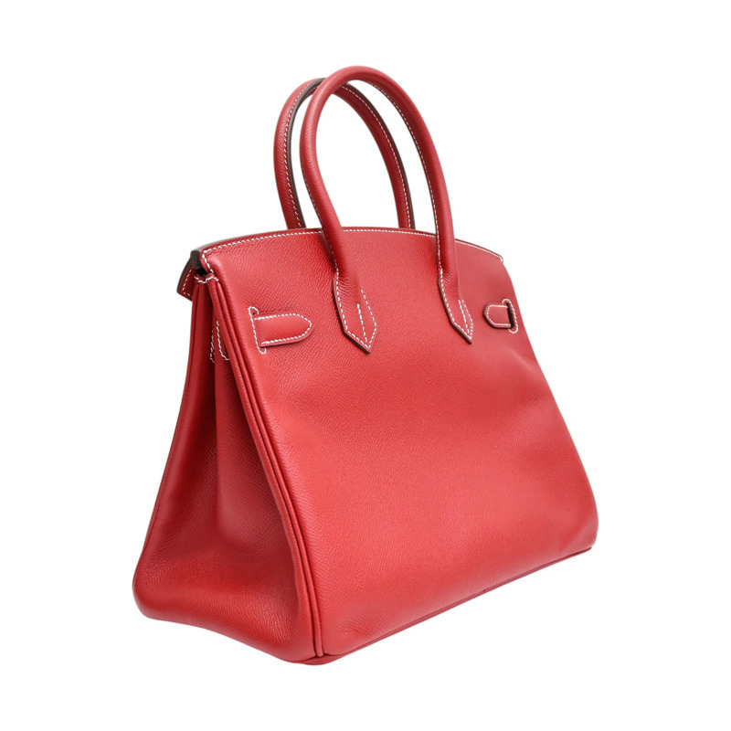 法拉利紅/藍色 Epsom牛皮 Birkin 30 柏金包 手提包 口P刻 金扣【HERMES 愛馬仕】-1