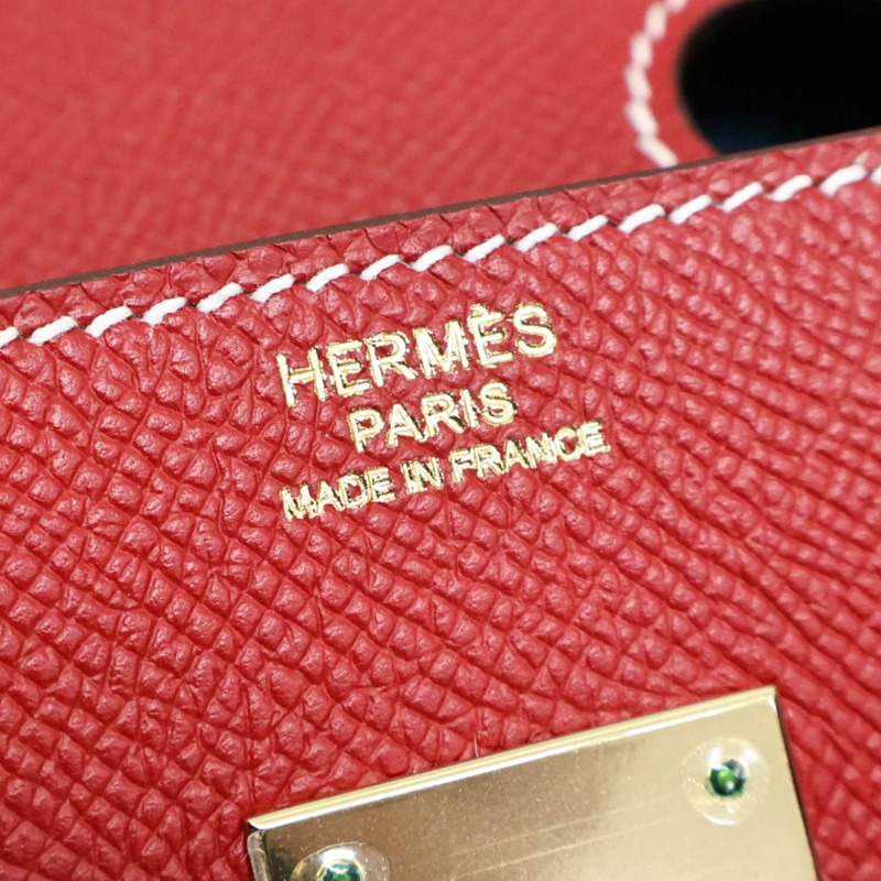 法拉利紅/藍色 Epsom牛皮 Birkin 30 柏金包 手提包 口P刻 金扣【HERMES 愛馬仕】-5
