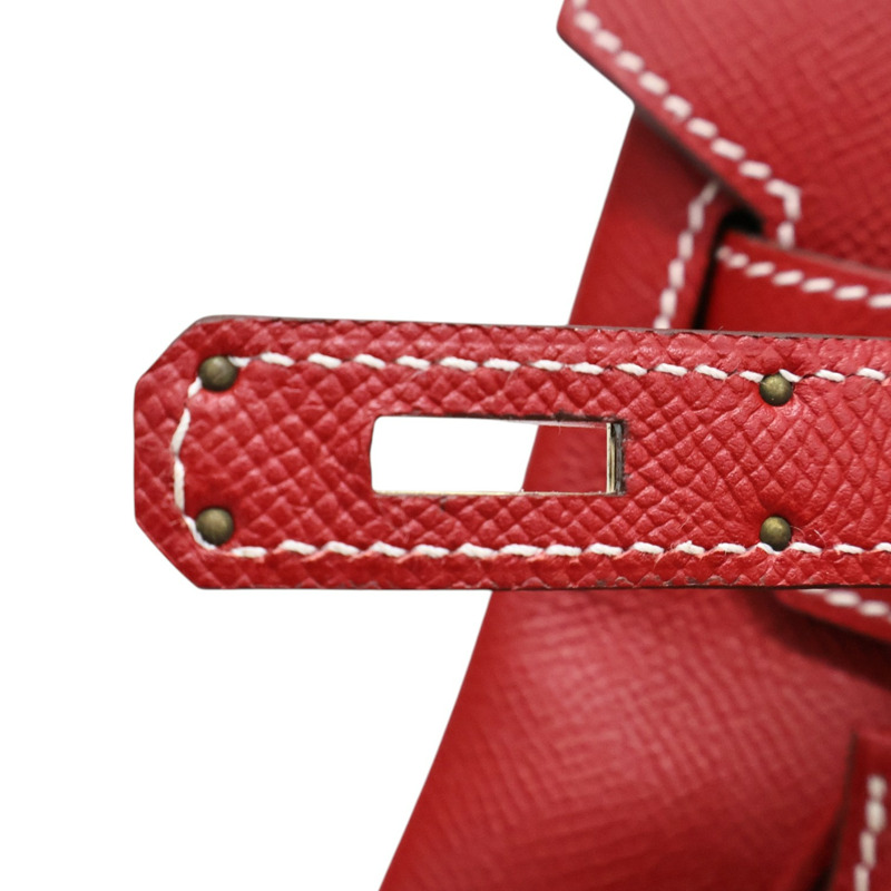 法拉利紅/藍色 Epsom牛皮 Birkin 30 柏金包 手提包 口P刻 金扣【HERMES 愛馬仕】-11