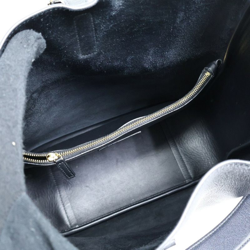 黑色牛皮 LE 5 A 7 大型 肩背包【SAINT LAURENT YSL 聖羅蘭】 753837-2