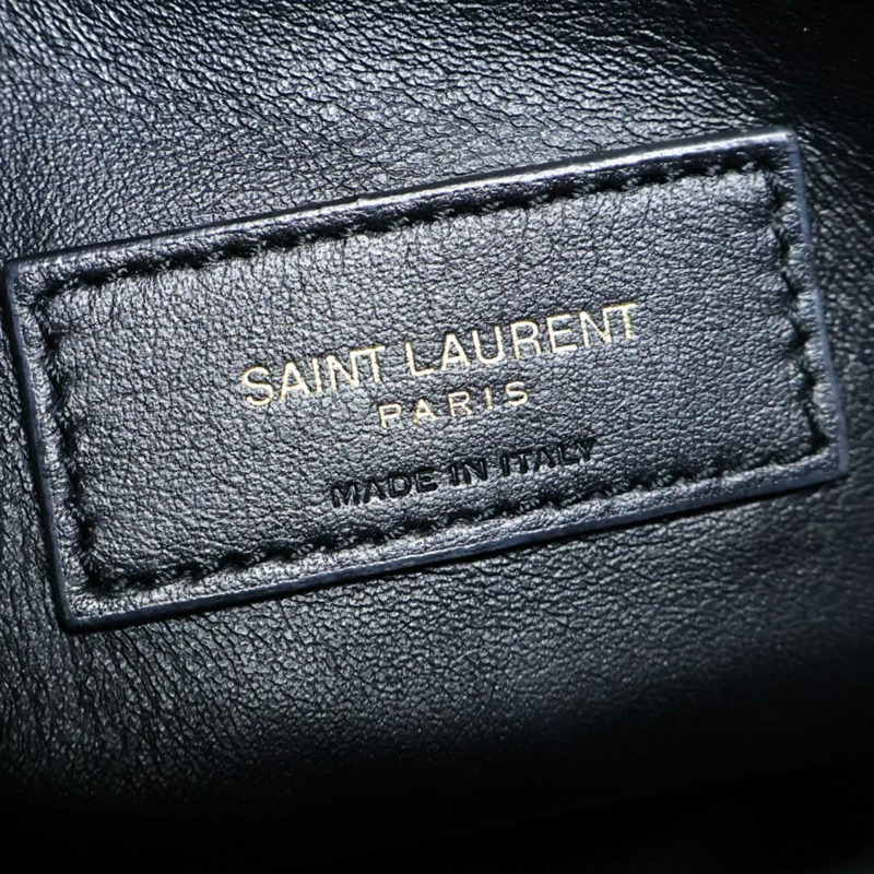 黑色牛皮 LE 5 A 7 大型 肩背包【SAINT LAURENT YSL 聖羅蘭】 753837-4