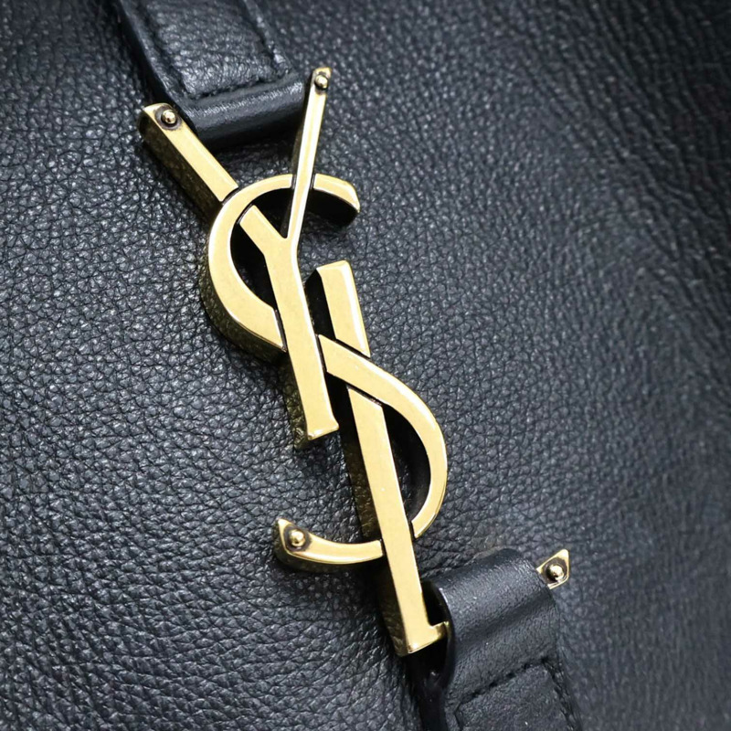黑色牛皮 LE 5 A 7 大型 肩背包【SAINT LAURENT YSL 聖羅蘭】 753837-6