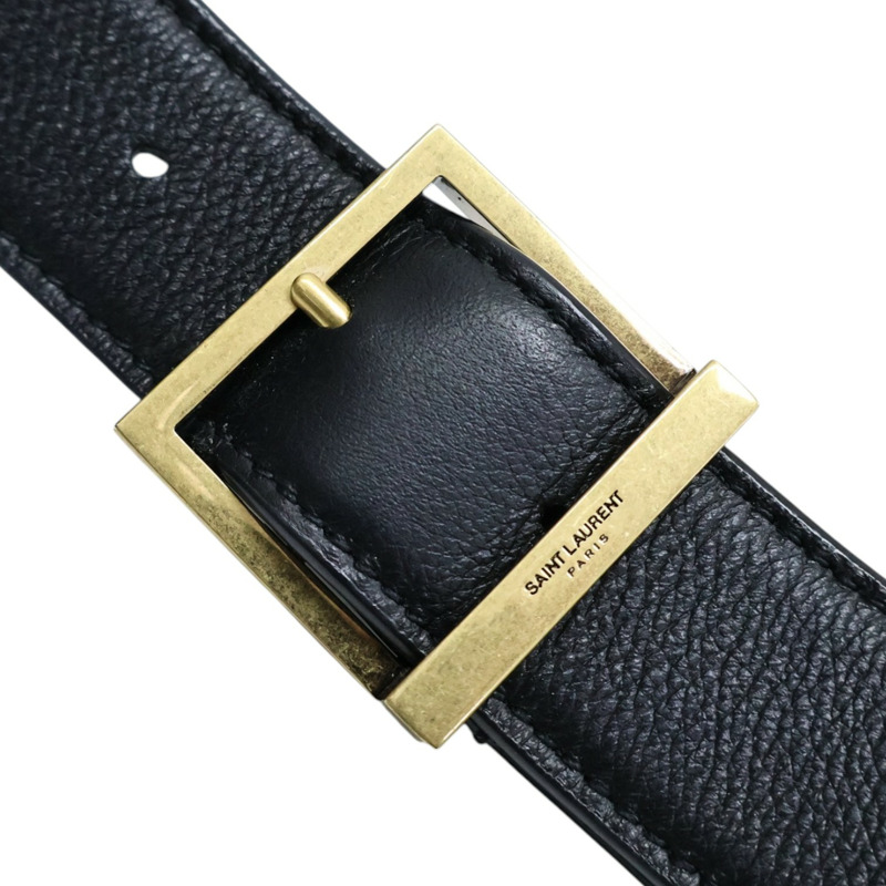 黑色牛皮 LE 5 A 7 大型 肩背包【SAINT LAURENT YSL 聖羅蘭】 753837-7