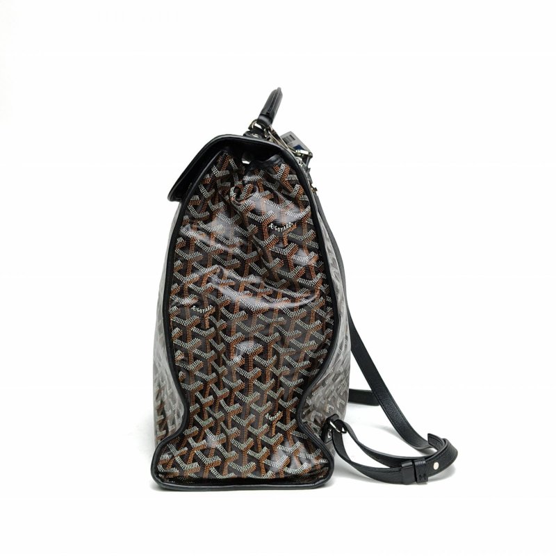 GOYARD Leger雙肩包33黑色PVC肩背包-1