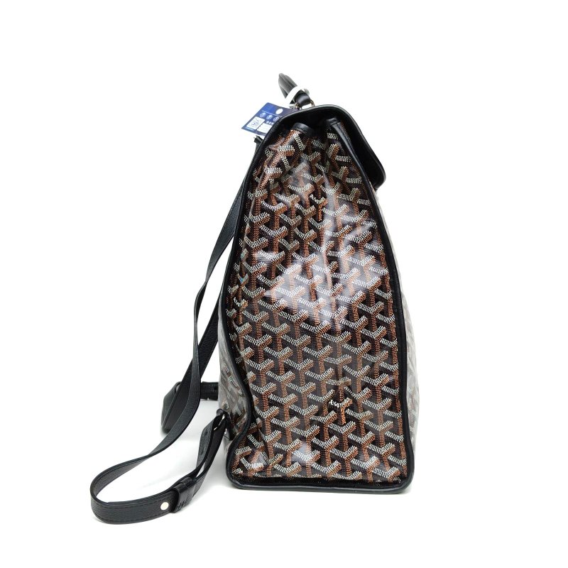 GOYARD Leger雙肩包33黑色PVC肩背包-3