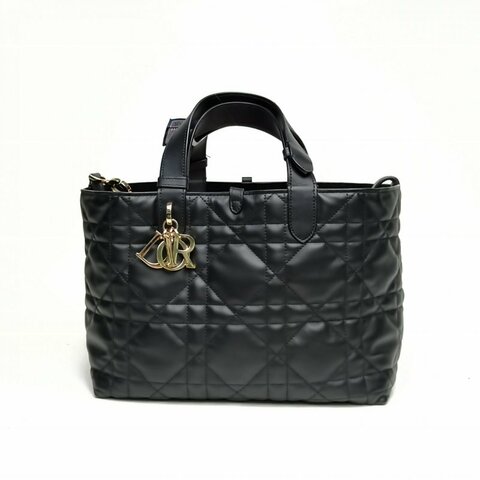 DIOR Toujours手提單肩包中號黑色牛皮淺金扣2024肩背包
