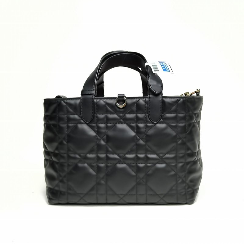 DIOR Toujours手提單肩包中號黑色牛皮淺金扣2024肩背包-1