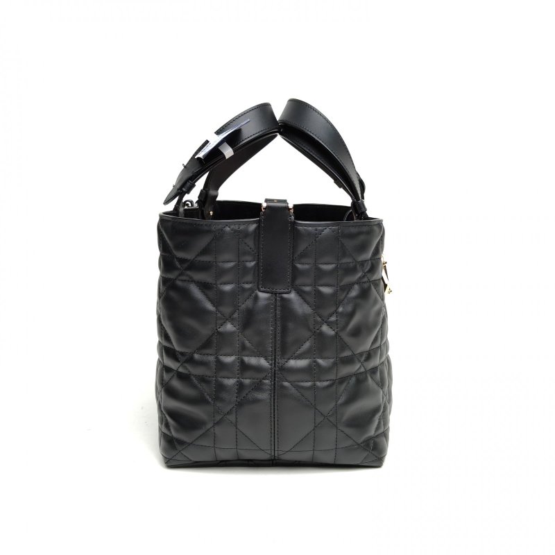 DIOR Toujours手提單肩包中號黑色牛皮淺金扣2024肩背包-2