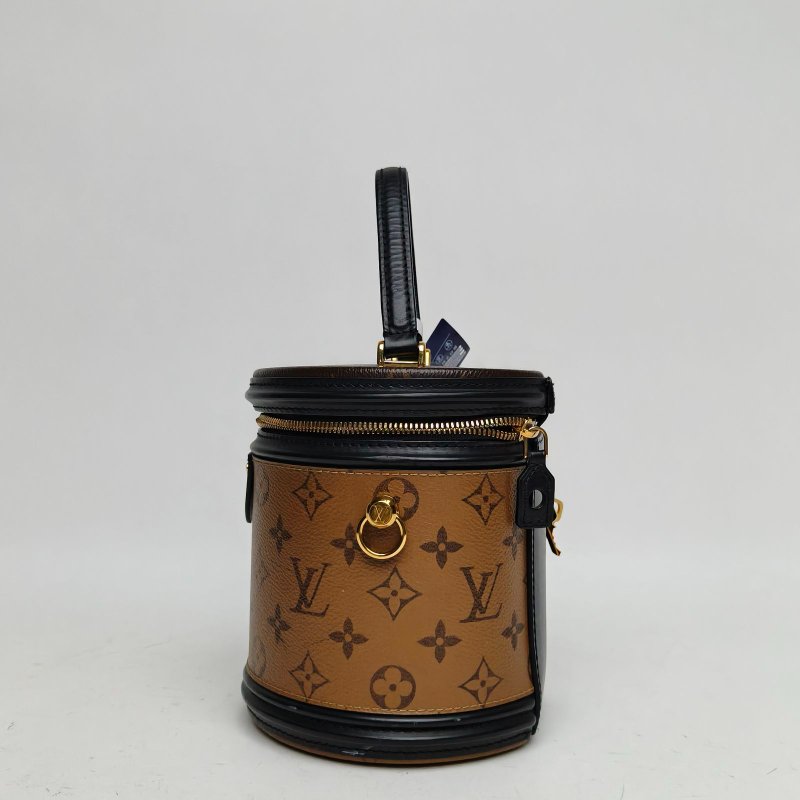 LOUIS VUITTON CANNES圓桶包拼色PVC2018老花肩背包-1