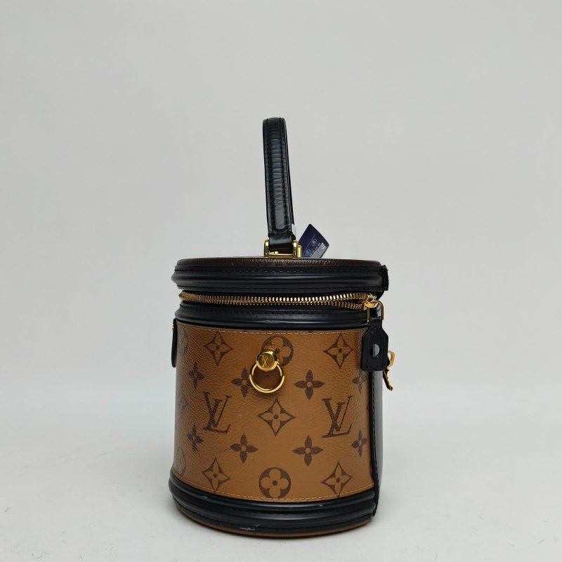 LOUIS VUITTON CANNES圓桶包拼色PVC2018老花肩背包-2