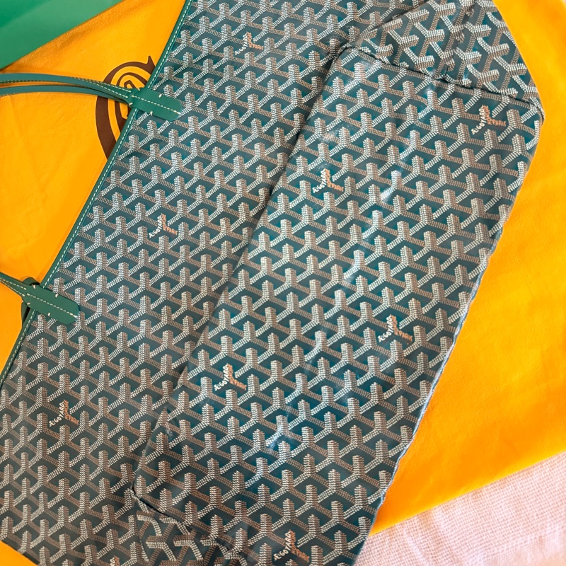 🔥超輕超能裝🔥Goyard GM 綠色💚 大容量 手提肩背托特包（少用）-1
