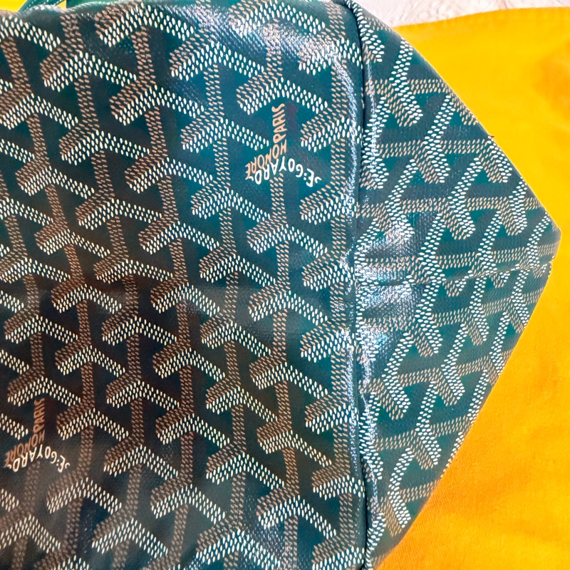 🔥超輕超能裝🔥Goyard GM 綠色💚 大容量 手提肩背托特包（少用）-6