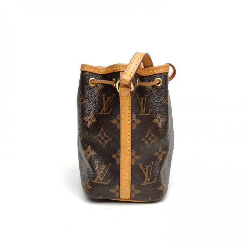 LOUIS VUITTON NOÉ水桶包Nano13老花PVC金扣肩背包-3