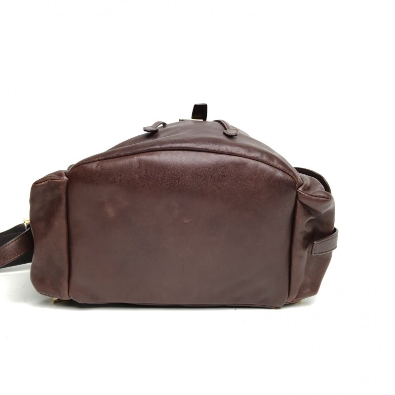 PRADA PradaExplore中號褐色羊皮雙肩包肩背包-4