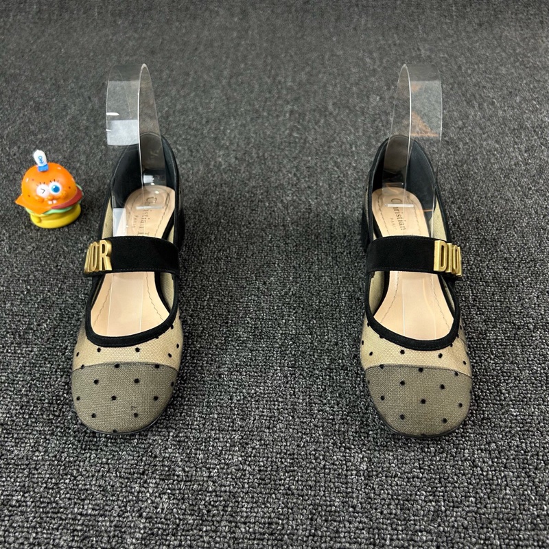 DIOR迪奧黑色波點瑪麗珍鞋 尺碼：35 碼 已貼底🧡-1