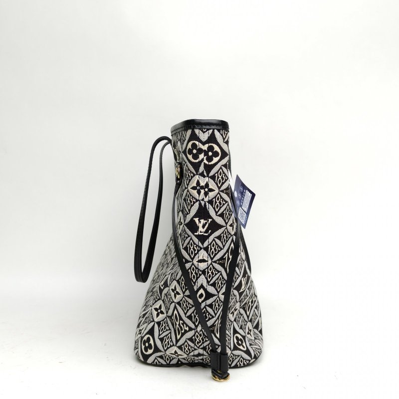 LOUIS VUITTON 圖案帆布金扣晶片Neverfull21秀款限量肩背包-1