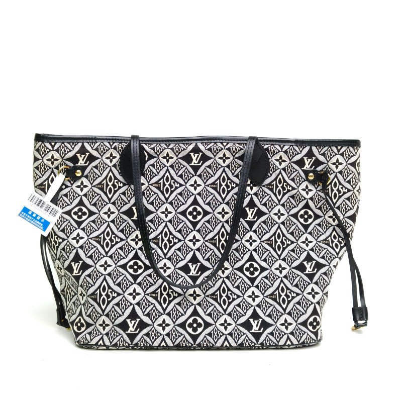 LOUIS VUITTON 圖案帆布金扣晶片Neverfull21秀款限量肩背包-2