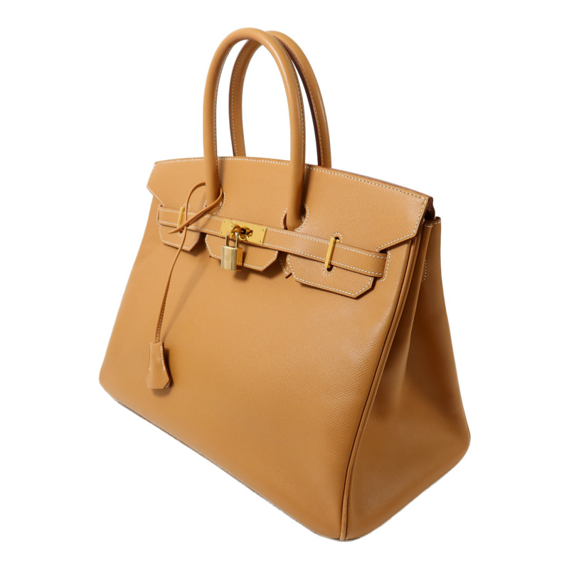 HERMES Epsom皮革Birkin 35手挽袋Gold-2