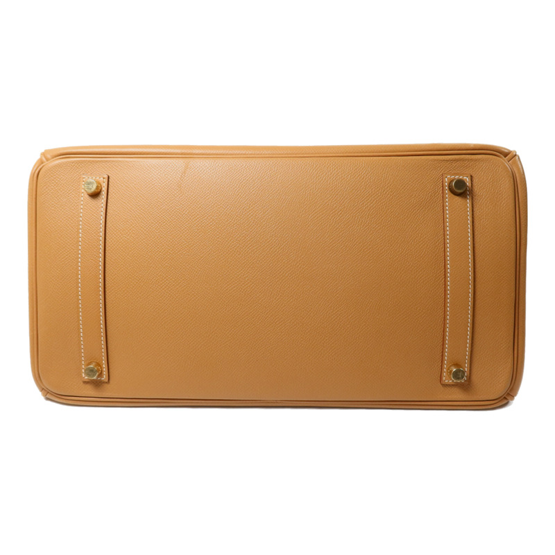 HERMES Epsom皮革Birkin 35手挽袋Gold-3