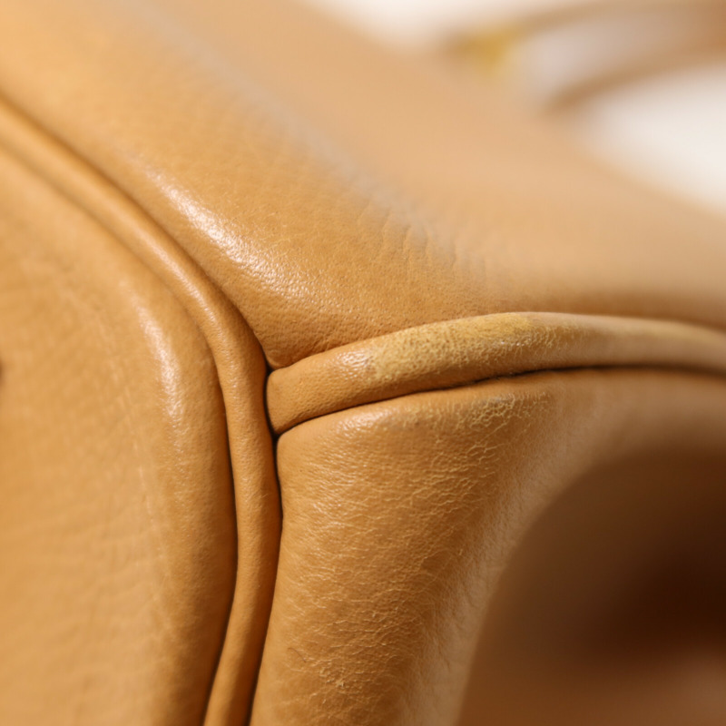 HERMES Epsom皮革Birkin 35手挽袋Gold-10