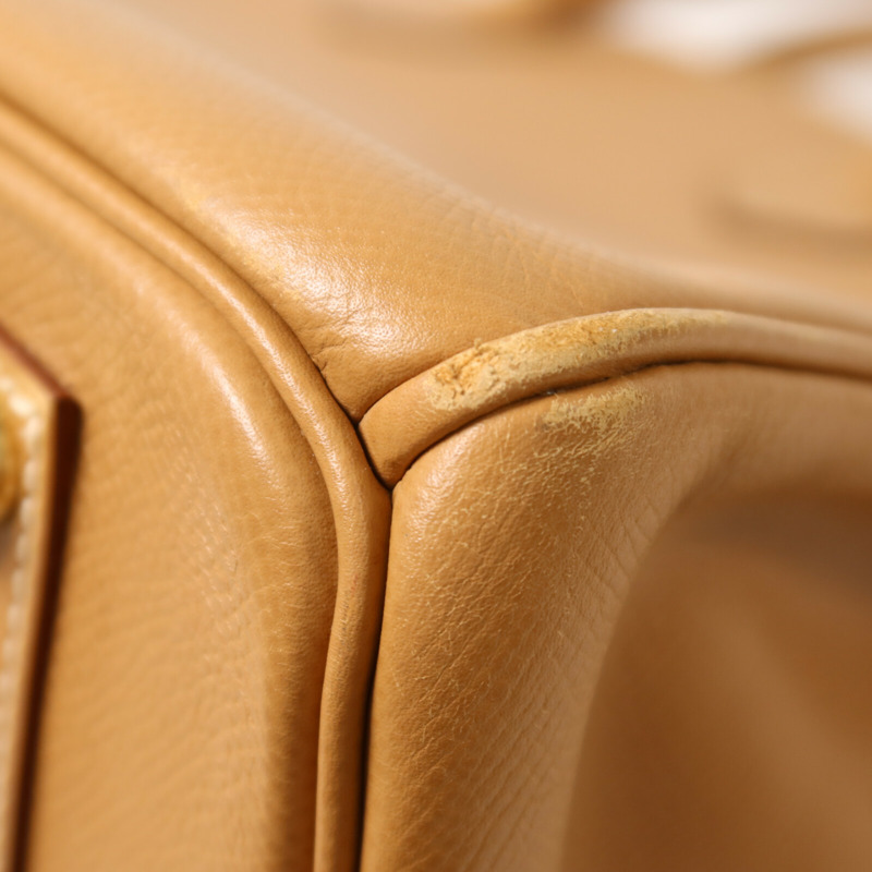 HERMES Epsom皮革Birkin 35手挽袋Gold-12