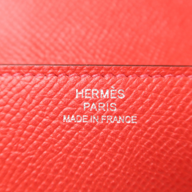HERMES Epsom皮革Clic 16肩背袋Rouge Casaque-5