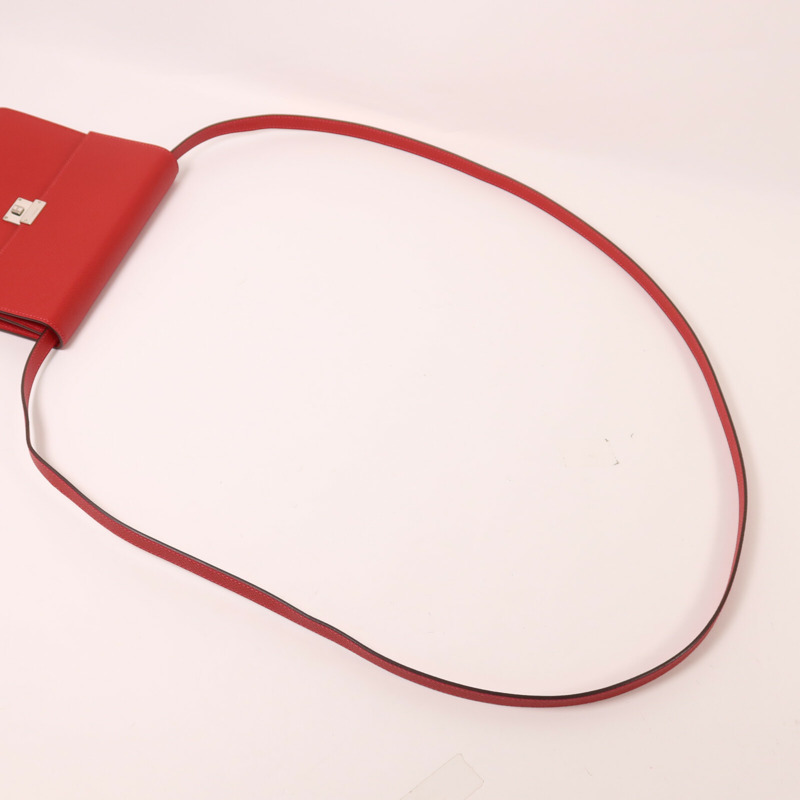 HERMES Epsom皮革Clic 16肩背袋Rouge Casaque-7