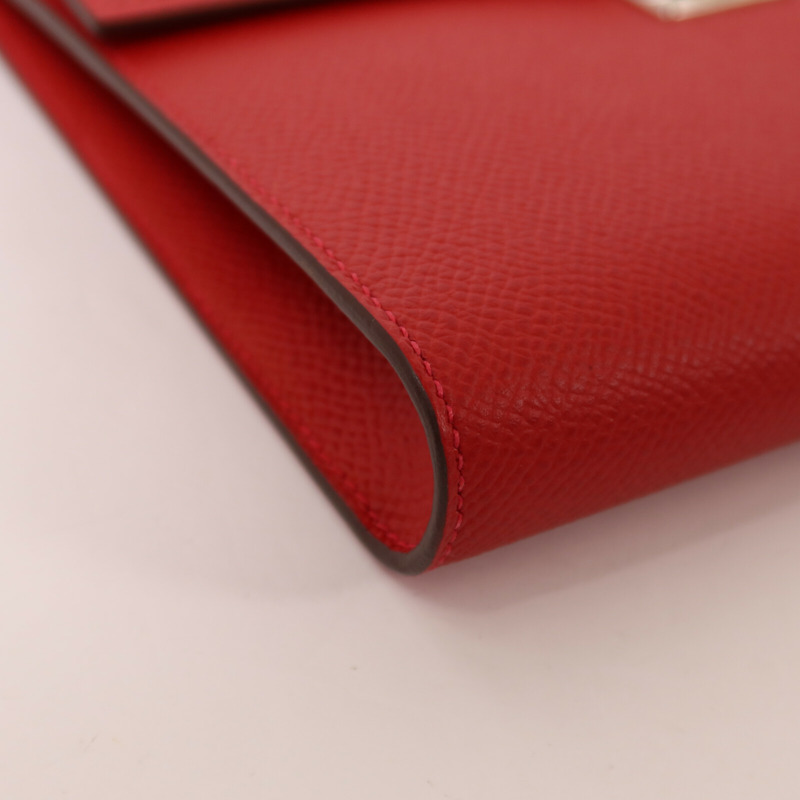 HERMES Epsom皮革Clic 16肩背袋Rouge Casaque-10