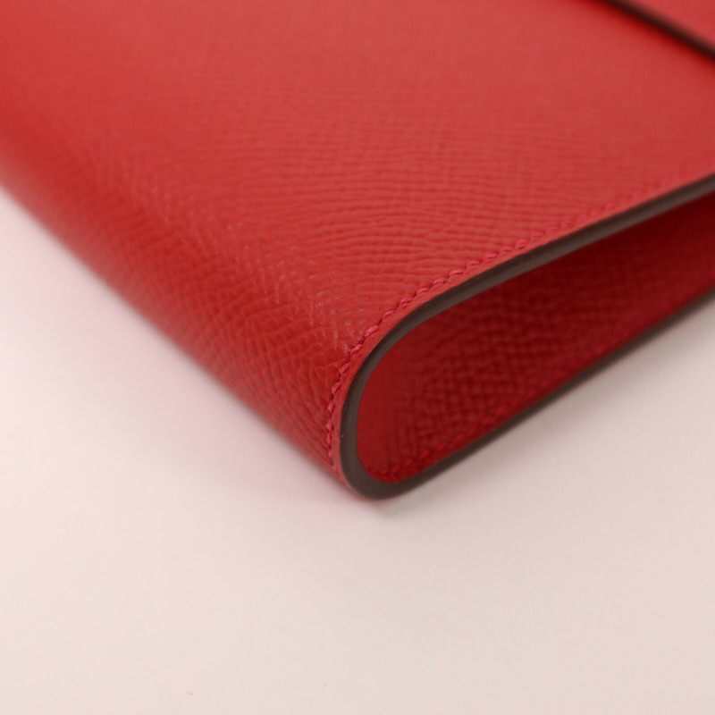 HERMES Epsom皮革Clic 16肩背袋Rouge Casaque-11