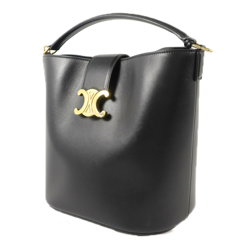 CELINE 牛皮皮革Louise Bucket Medium手挽肩背兩用袋-2