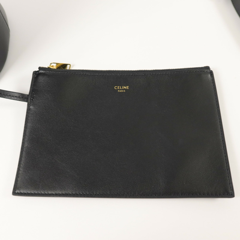 CELINE 牛皮皮革Louise Bucket Medium手挽肩背兩用袋-11