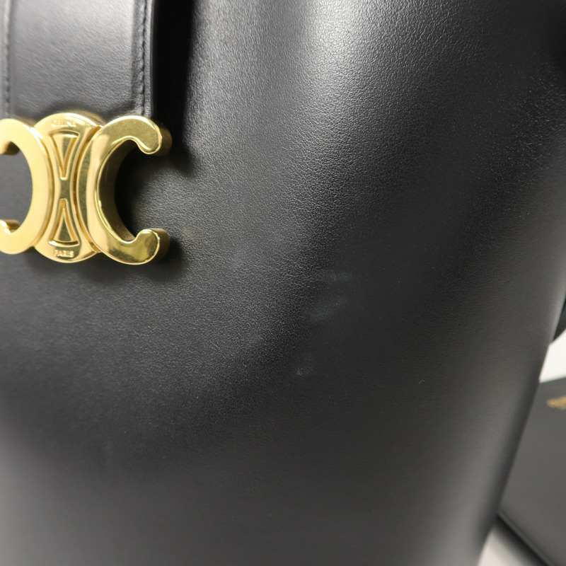 CELINE 牛皮皮革Louise Bucket Medium手挽肩背兩用袋-19