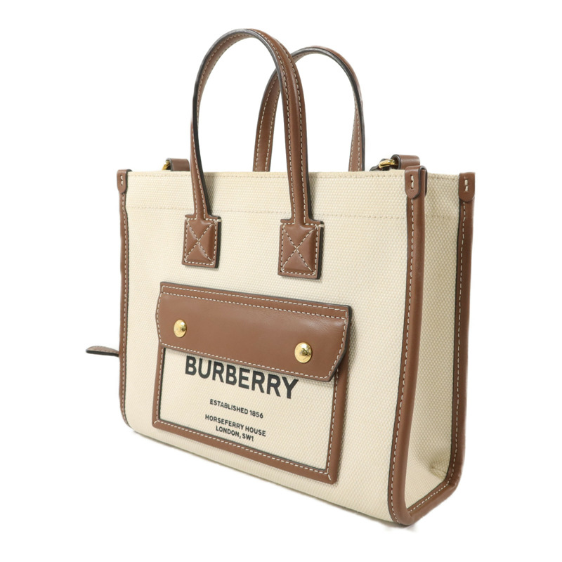 BURBERRY 帆布Mini Freya Tote Bag手挽袋-2