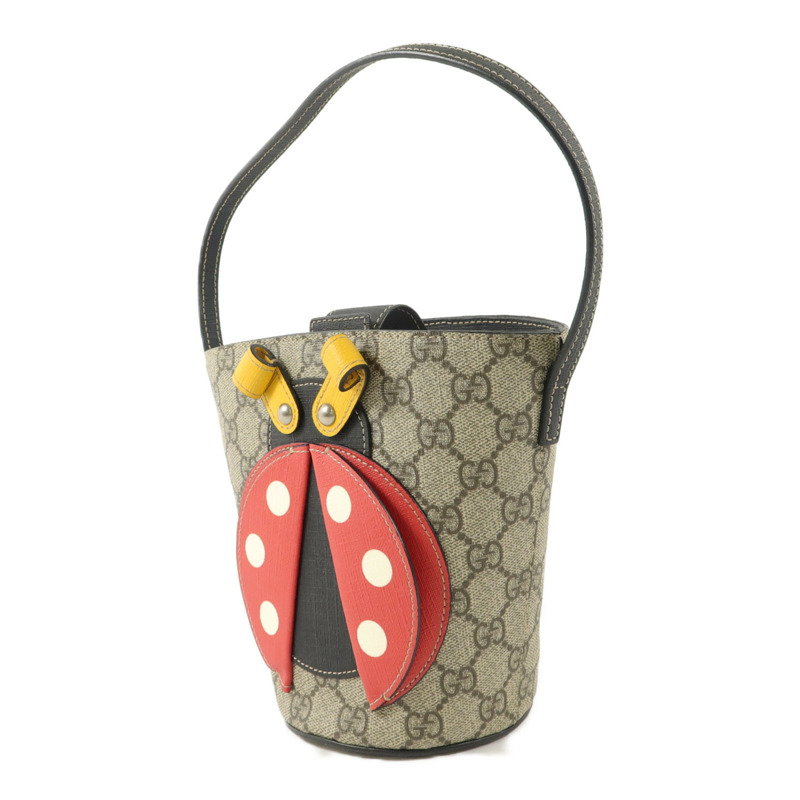 GUCCI 塗層帆布Children LadyBug Bucket Bag手挽袋-2
