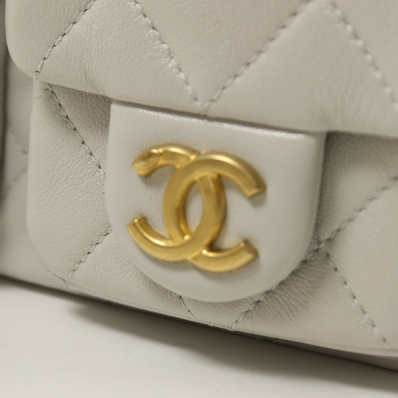 CHANEL 羊皮皮革25C Hobo Small鏈帶肩背袋-10