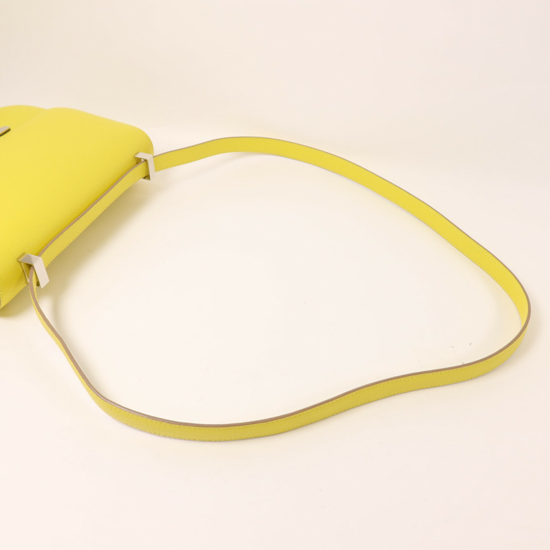 HERMES Epsom皮革Constance 24肩背袋Lime-7