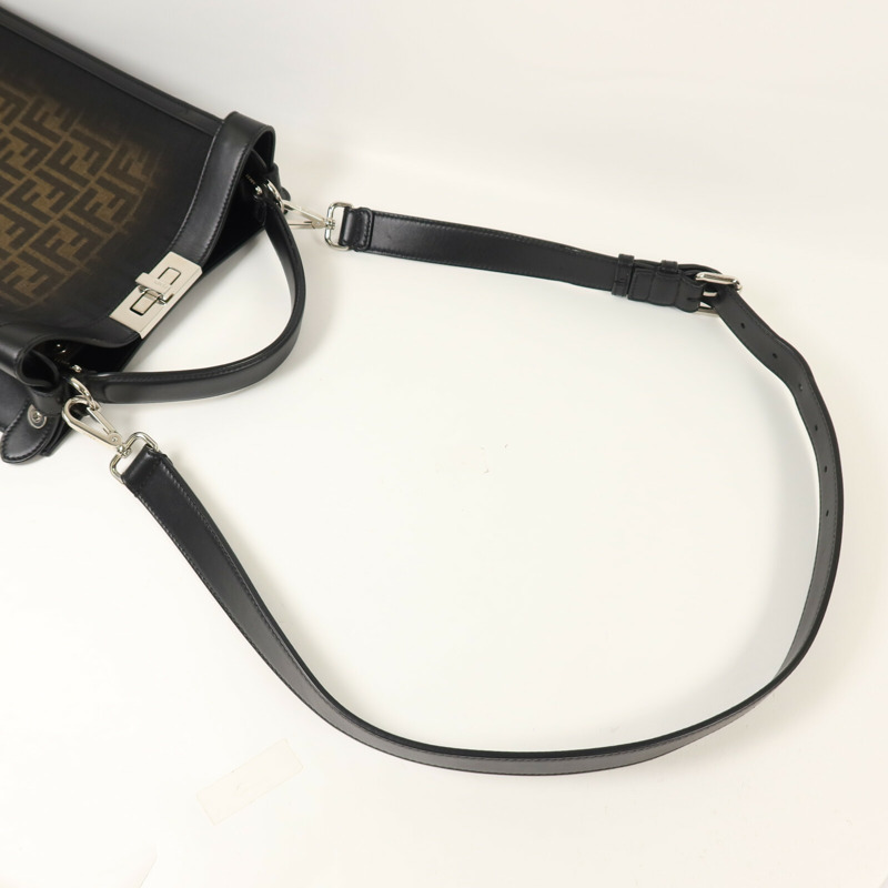FENDI 塗層帆布Peekaboo X-Lite Small手挽肩背兩用袋-7